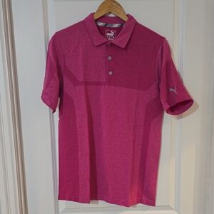 Puma Men's Vibrant Pink Polo Shirt